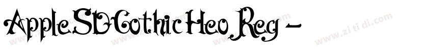 AppleSDGothicHeo Reg字体转换